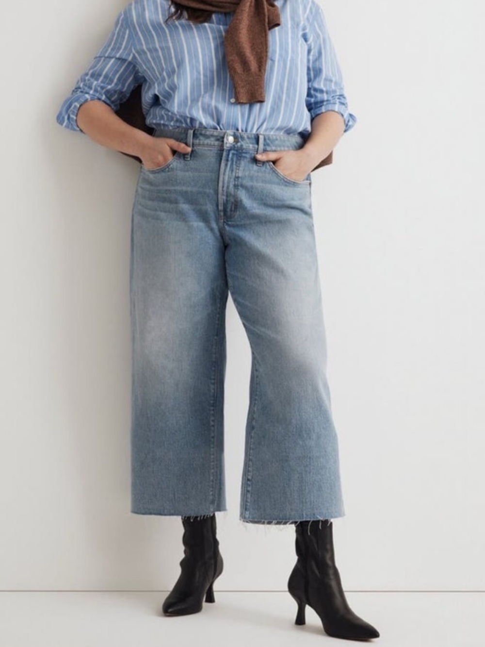 NWT Madewell The Perfect Vintage Wide-Leg Cropped Jean - 16W